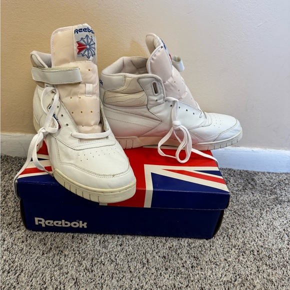 NIB VTG 1991 RARE HTF Men's 90s Reebok High Top White Exo Fit 2-1538 Size 13